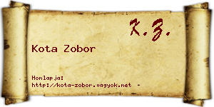 Kota Zobor névjegykártya